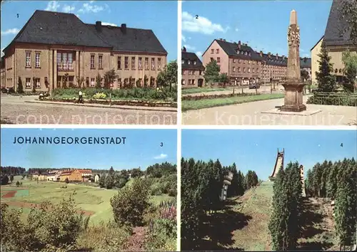 Johanngeorgenstadt Sprungschanze Kulturhaus Postsaeule Ferienheime Schwefelwerk Kat. Johanngeorgenstadt