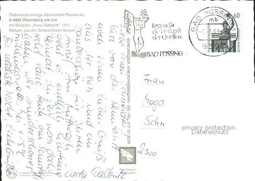 Obernberg Inn Pfarrkirche Kat. Obernberg am Inn