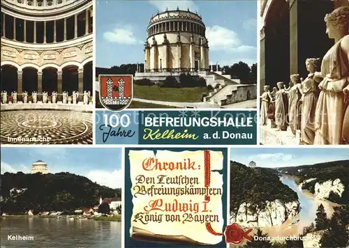 Kelheim Befreiungshalle Donauduchbruch Kat. Kelheim Donau