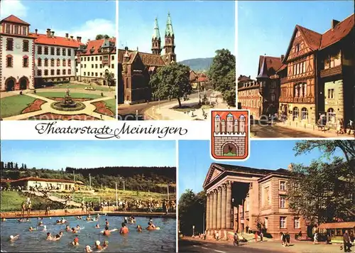 Meiningen Thueringen Schloss Schwimmbad Theater Henneberger Haus Kat. Meiningen