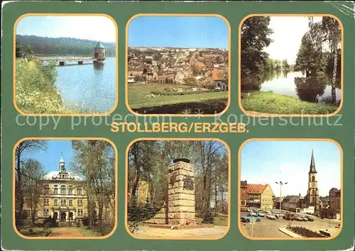 Stollberg Erzgebirge Querenbachtalsperre Walkteich Ehrenmal Markt Kat. Stollberg