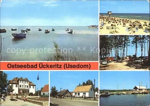 ueckeritz Usedom Achterwasser Strand Camping Hauptstrasse Hafen Kat. ueckeritz Usedom