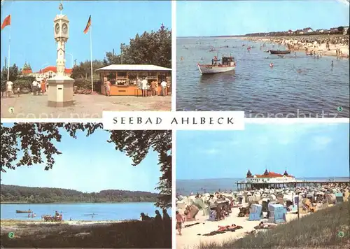 Ahlbeck Ostseebad Seebruecke Wolgastsee Strand Kat. Heringsdorf Insel Usedom