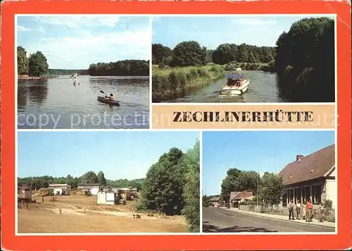 Zechlinerhuette Zootzenkanal Schlabornsee Camping Wegener Gedenkstaette Kat. Rheinsberg