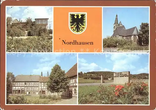 Nordhausen Thueringen Restaurant Stadtterrasse Blasiikirche Blasiiplatz Mahn  und Gedenkstaette KZ Dora Mittelbau Kat. Nordhausen Harz