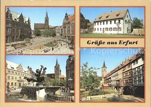 Erfurt Angerbrunnen Georgenburse Kraemerbruecke Kat. Erfurt