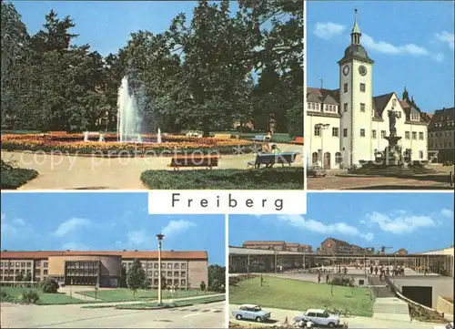 Freiberg Sachsen Scheringpark Obermarkt Rathaus  Kat. Freiberg