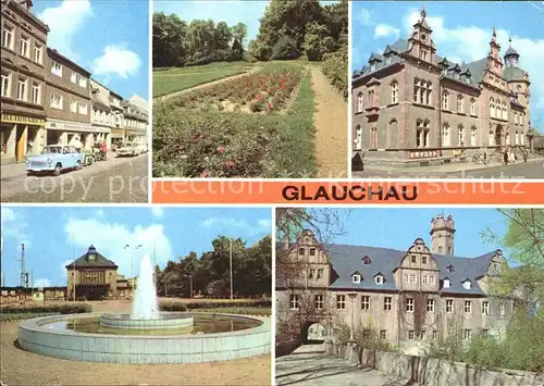 Glauchau Rosarium Postamt Schloss Vorderglauchau Kat. Glauchau