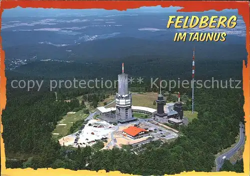 Feldberg Taunus Fliegeraufnahme mit Sendetuermen Kat. Schmitten