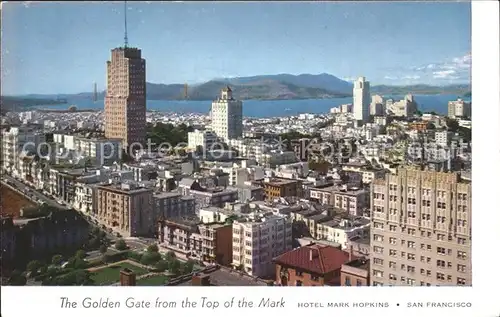 San Francisco California Golden Gate Hotel Mark Hopkins Kat. San Francisco