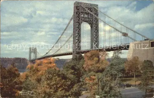 New York City George Washington Bridge Hudson River 