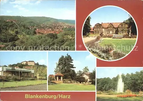 Blankenburg Harz Kleines Schloss Stadtpark Tierpark  Kat. Blankenburg