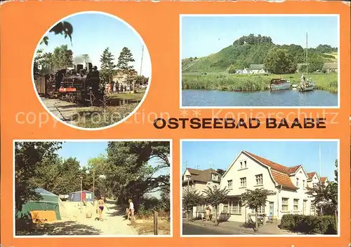 Baabe Ostseebad Ruegen Kleinbahn Moritzburg Zeltplatz  Kat. Baabe