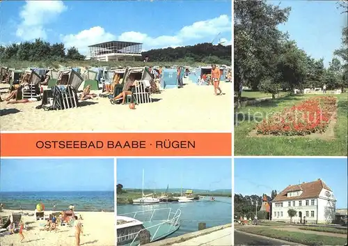 Baabe Ostseebad Ruegen HO Gaststaette Inselparadies Strand Anlegestelle Baaber Bollwerk  Kat. Baabe