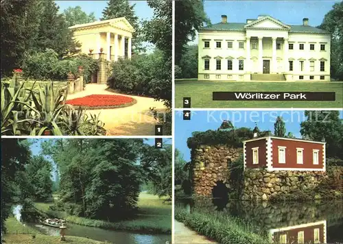 Woerlitz Park Floratempel Goldene Urne Schlossmuseum  Kat. Woerlitz