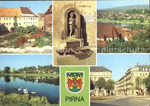 Pirna Markt Erlenpeterbrunnen Copitz Kat. Pirna