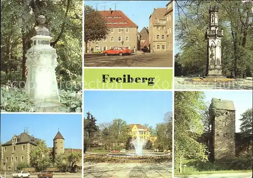 Freiberg Sachsen Abraham Gottlob Werner Denkmal Schloss Freudenstein  Kat. Freiberg