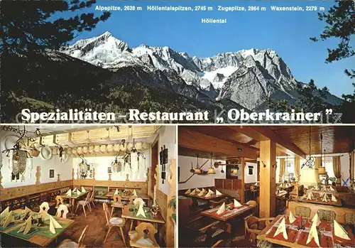 Garmisch Partenkirchen Oberkrainer Stueberl Restaurant Kat. Garmisch Partenkirchen