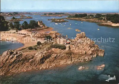 Ile de Brehat Fliegeraufnahme Pointe Guerzido plage chenal Chambre Kat. Ile de Brehat