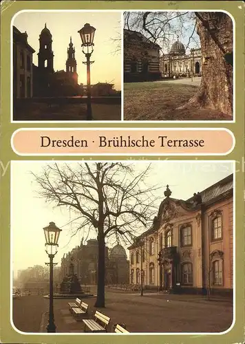 Dresden Bruehlsche Terrasse Details Kat. Dresden Elbe