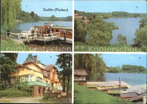 Flecken Zechlin Dampferanlegestelle Am Schwarzen See FDGB Heim Elsenhoehe Bootsliegeplatz Kat. Rheinsberg