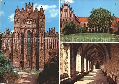 Chorin Kloster Westgiebel Suedansicht oestlicher Kreuzgang Kat. Chorin