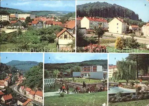 Seebach Eisenach Teilansichten und Thal mit Scharfenberg Tempelchen Kurpark Kat. Seebach Eisenach