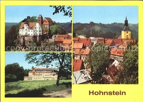 Hohnstein Saechsische Schweiz Burg FDGB Heim Hermann Duncker Teilansicht Kat. Hohnstein