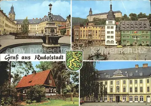 Rudolstadt Schloss Heidecksburg Marktplatz Volkskundemuseum Thueringer Bauernhaeuser Kat. Rudolstadt