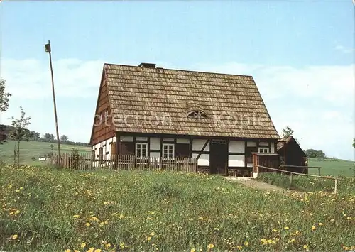 Seiffen Erzgebirge Waldarbeiter Wohnhaus von 1813 Kat. Kurort Seiffen Erzgebirge