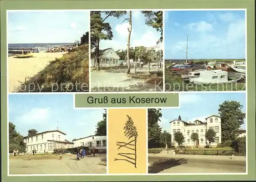 Koserow Ostseebad Usedom Strand Campingplatz Bootshafen am Achterwasser FDGB Erholungsheim Seeblick Rat der Gemeinde Kat. Koserow