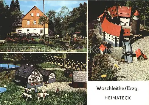 Waschleithe Gasthaus Osterlamm Burg Scharfenstein Niedere Muehle im Gruenhein Heimateck Kat. Beierfeld Erzgebirge