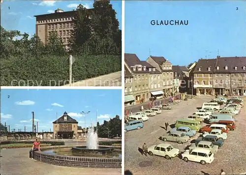 Glauchau Ingenieurschule Am Bahnhof Markt Kat. Glauchau