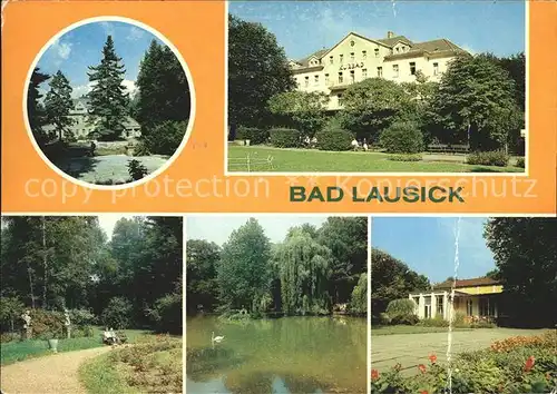 Bad Lausick Bad II Kurbad Rosengarten Schwanenteich Kurbad Kat. Bad Lausick