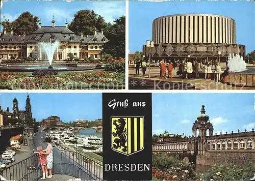 Dresden Schloss Pillnitz Bergpalais Filmtheater Prager Str Bruehlsche Terrasse Zwinger Kronentor Kat. Dresden Elbe