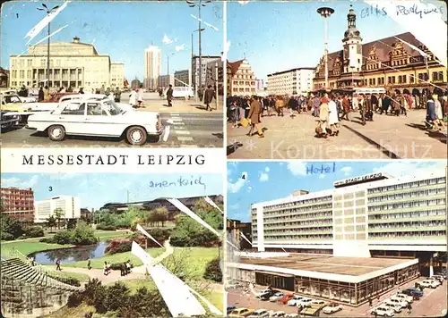 Leipzig Opernhaus Altes Rathaus Alte Waage Markt Schwanenteich Interhotel Stadt Leipzig Kat. Leipzig