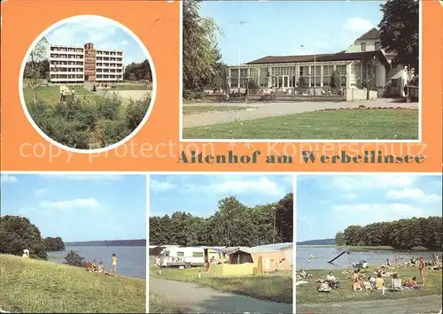 Altenhof Eberswalde FDGB Urlauberwohnheim FDGB Erholungsheim Strandpavillon Werbellinsee Campingplatz und Badestelle Suesser Winkel  Kat. Schorfheide