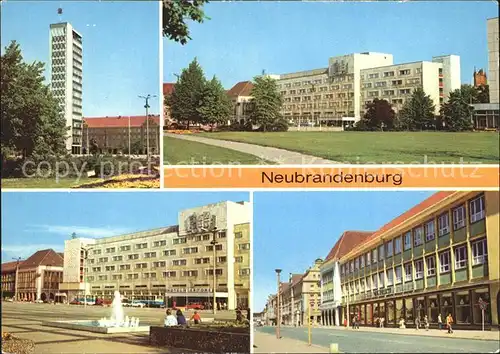 Neubrandenburg Hotel Vier Tore Centrum Warenhaus Thaelmann Str Kat. Neubrandenburg