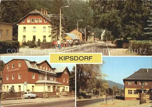 Kipsdorf Teilansicht HOG Tellkoppe Bahnhof Kat. Altenberg