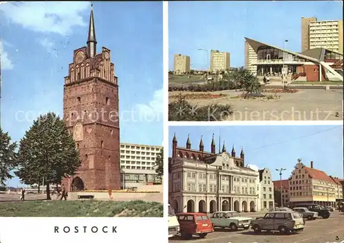 Rostock Mecklenburg Vorpommern Kroepeliner Tor Suedstadt Gaststaette Kosmos Rathaus Haus Sonne Kat. Rostock