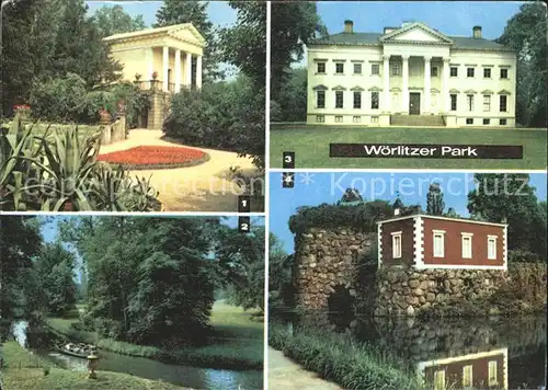 Woerlitz Woerlitzer Park Floratempel Goldene Urne Schlossmuseum Der Stein Kat. Woerlitz