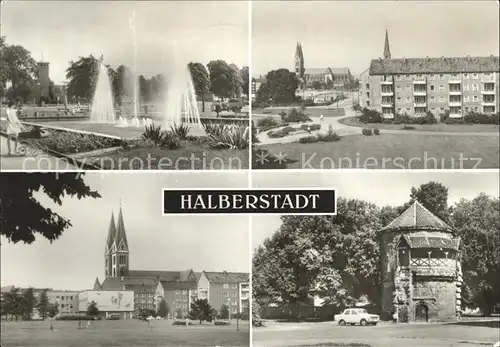 Halberstadt Springbrunnen am Breiten Weg Lindenweg Dom Wassertor Kat. Halberstadt