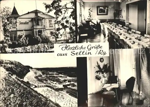 Sellin Ruegen Haus Seeadler Speisesaal Zimmer Strandpartie Kat. Sellin Ostseebad