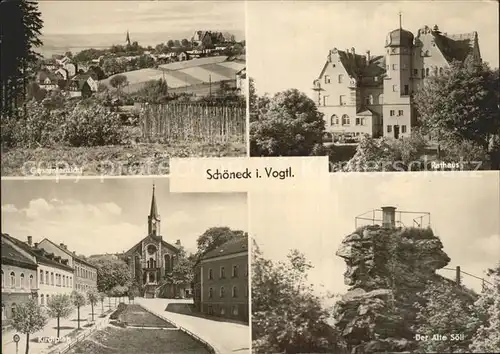 Schoeneck Vogtland Total Rathaus Kirchplatz Alter Soell Kat. Schoeneck Vogtland