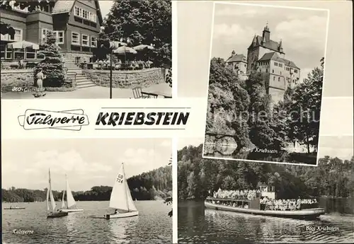 Kriebstein HO Gaststaette Talsperre Burg und Boot Kriebstein Kat. Kriebstein
