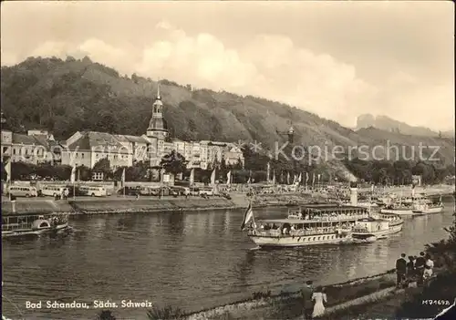 Bad Schandau Elbepartie Ausflugsdampfer Kat. Bad Schandau