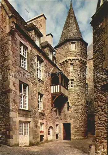 Saint Malo Ille et Vilaine Bretagne Cour de la Houssaye maison de la Duchesse Anne Kat. Saint Malo