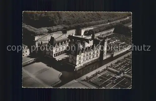 Villandry Fliegeraufnahme Le Chateau Kat. Villandry