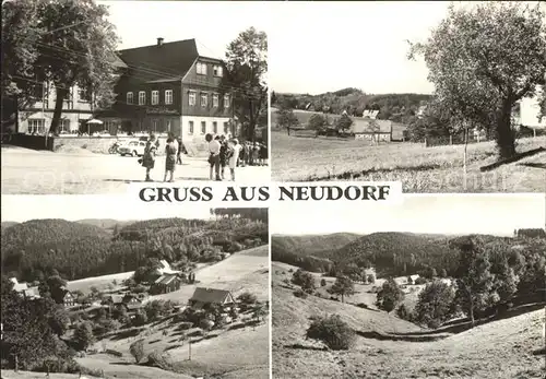 Hinterhermsdorf Ortsteil Neudorf Panorama Kat. Sebnitz