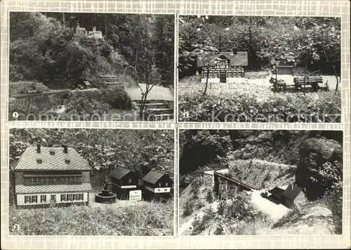 Waschleithe Eisenbahnbruecke Schloss Kirche Miniaturansicht Kat. Beierfeld Erzgebirge